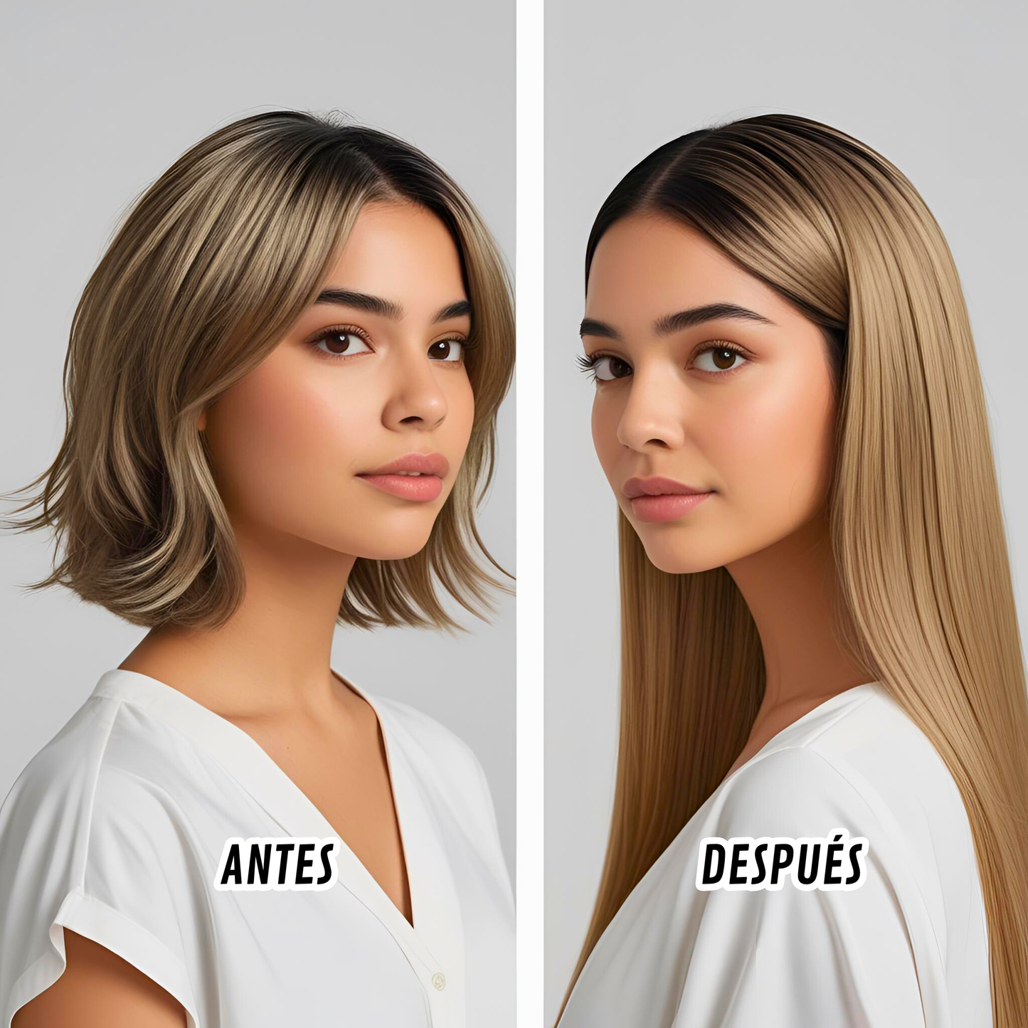 Platino Volume Silky - Ponytail Cabello Liso 22" / Tono 27