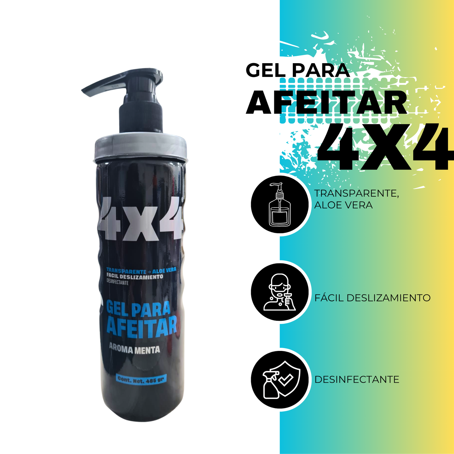 Kit Completo 4X4 para Hombres | Cabello Sin Caspa, Barba y Afeitado Sin Irritación