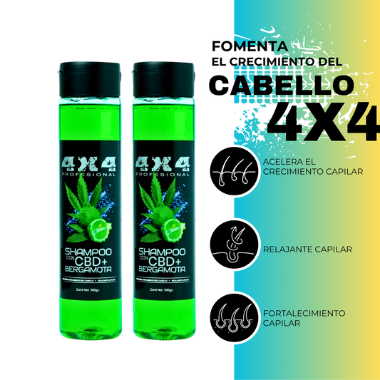 Kit Completo 4X4 para Hombres | Crecimiento Del Cabello, Barba y Afeitado Sin Irritación