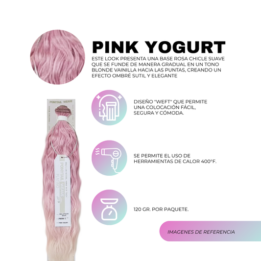 Ponytail Weave Malaysian Wave 18" / Pink Yogurt