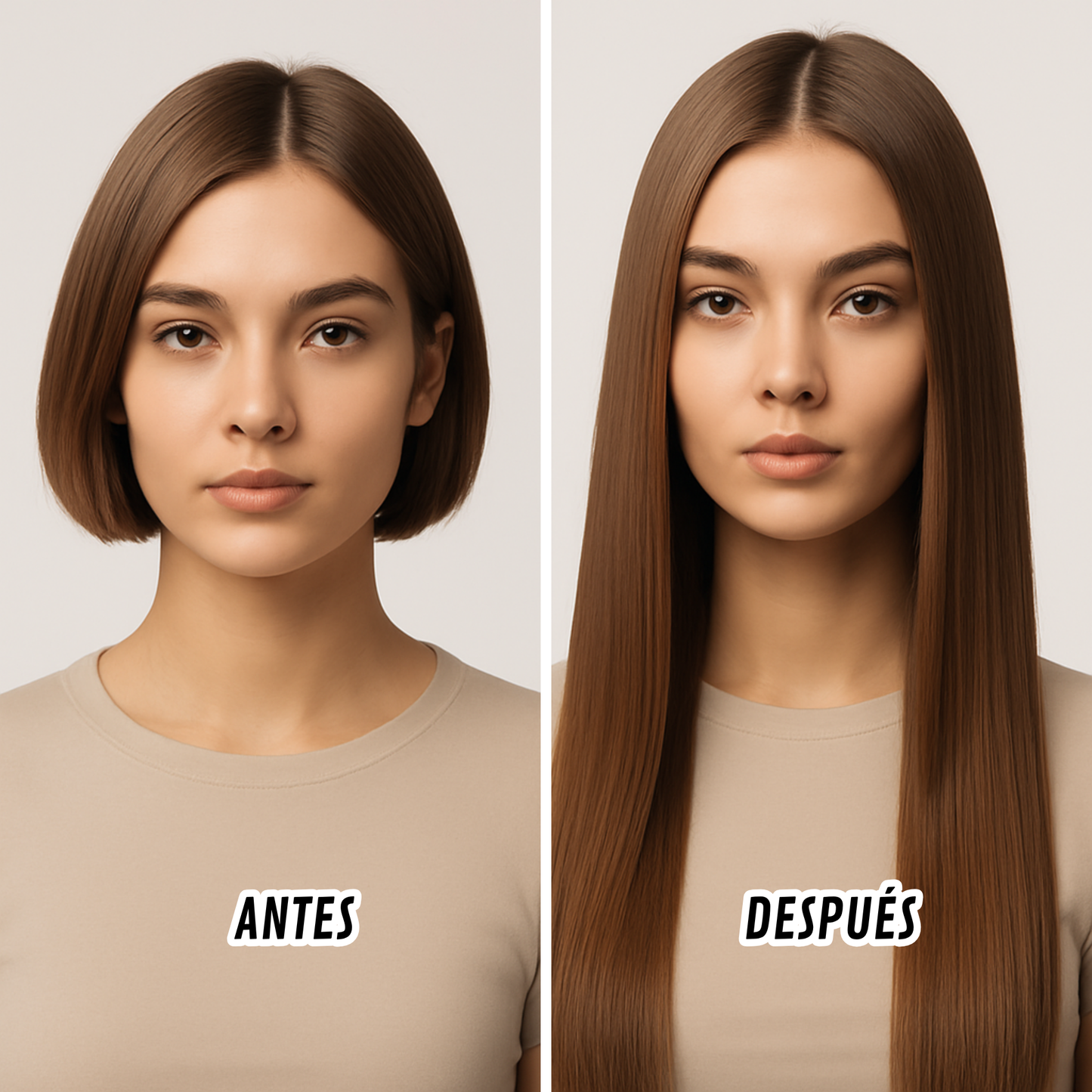 Platino Volume Silky - Ponytail Cabello Liso 22" / Tono 8