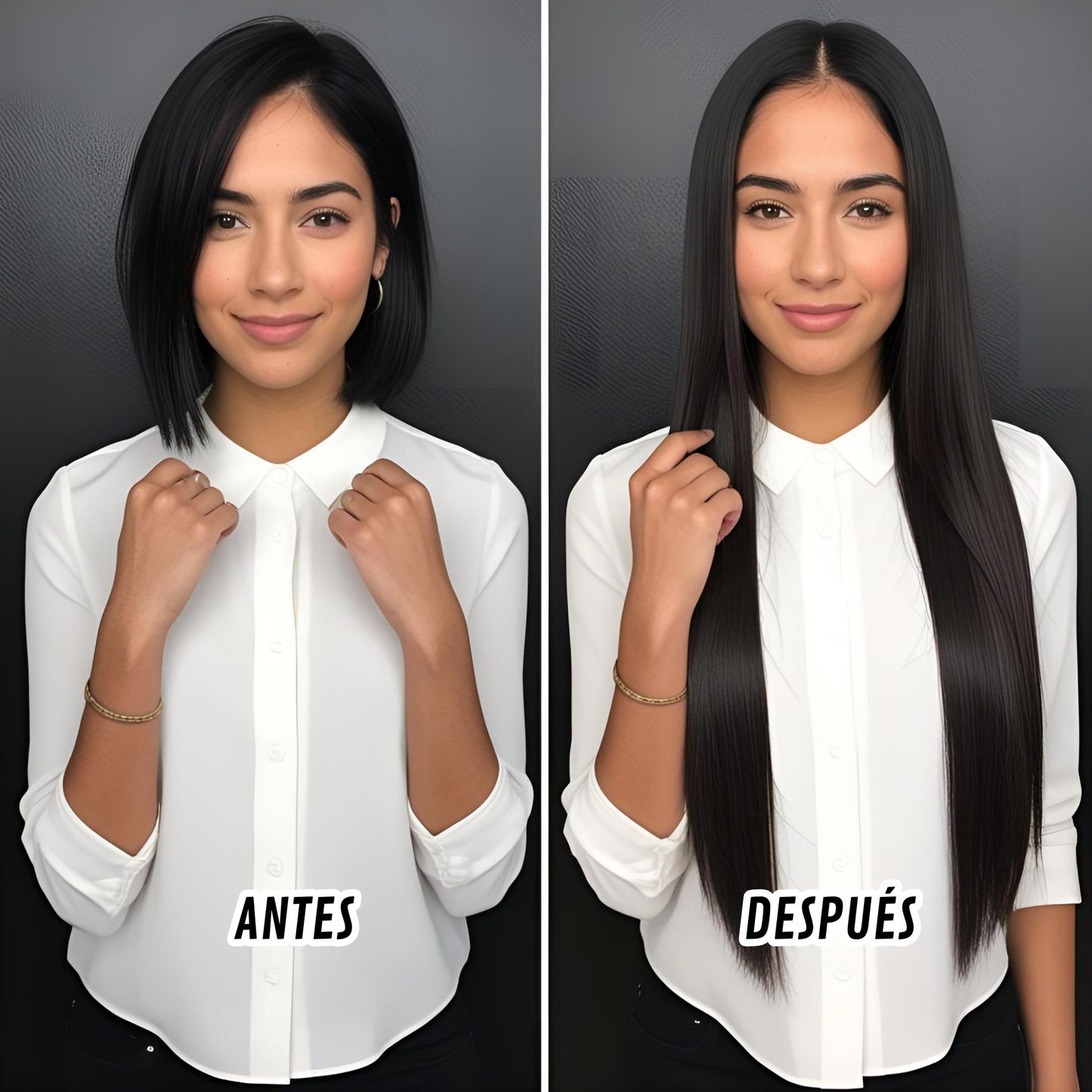 Platino Volume Silky - Ponytail Cabello Liso 22" / Tono 1B