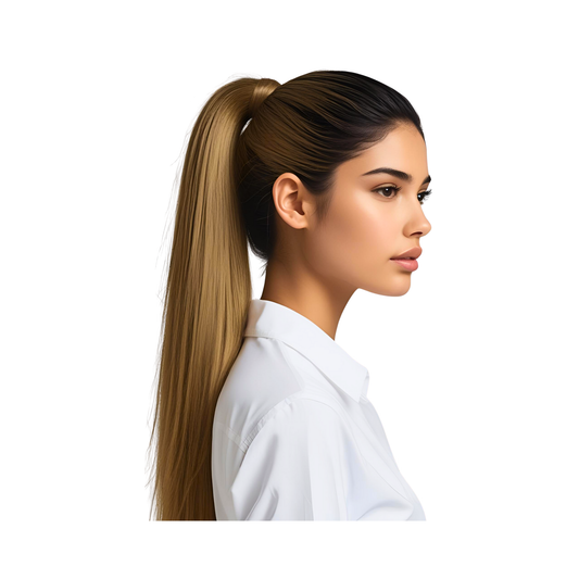 Platino Volume Silky - Ponytail Cabello Liso 22" / Tono 27