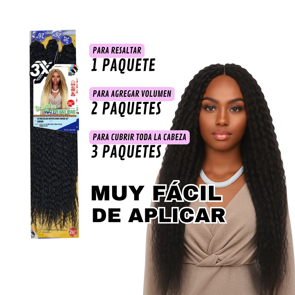 3X Brazilian Water Wave Braid 26" / Tono 2