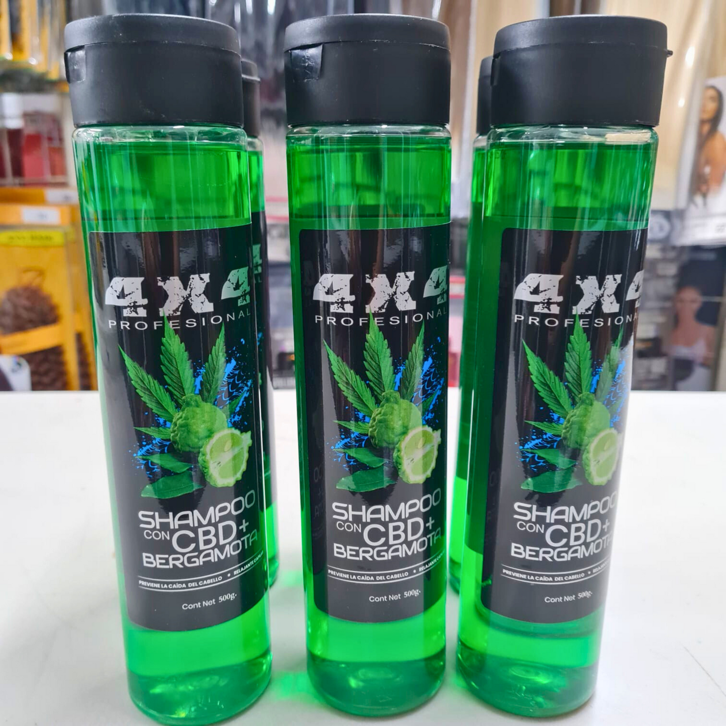 Pack de 2 Shampoo 4X4 CBD + Bergamota | Estimula el Crecimiento del Cabello