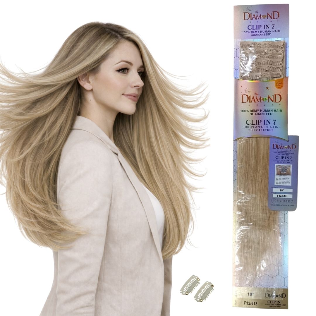 Extension Clip In 7 Cabello 100% Humano Remy 18"