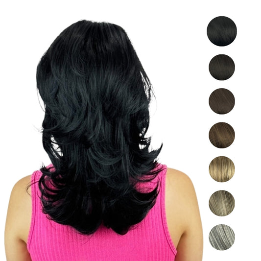 Chongo Postizo Doble Vista Mediano Mist Fashion Negro TONO 1