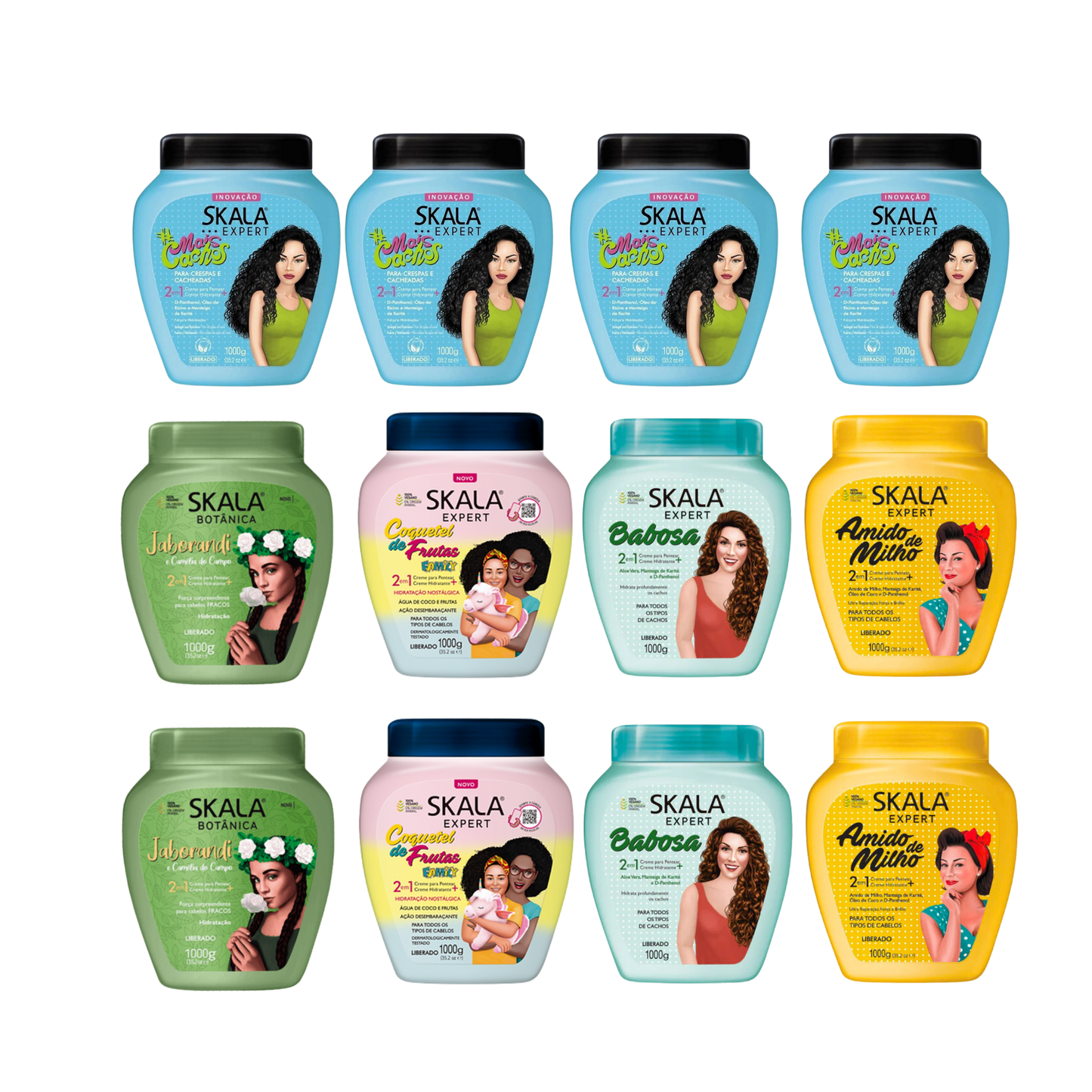 Pack Mascarilla Skala 2 En 1 | 12 Piezas Variadas