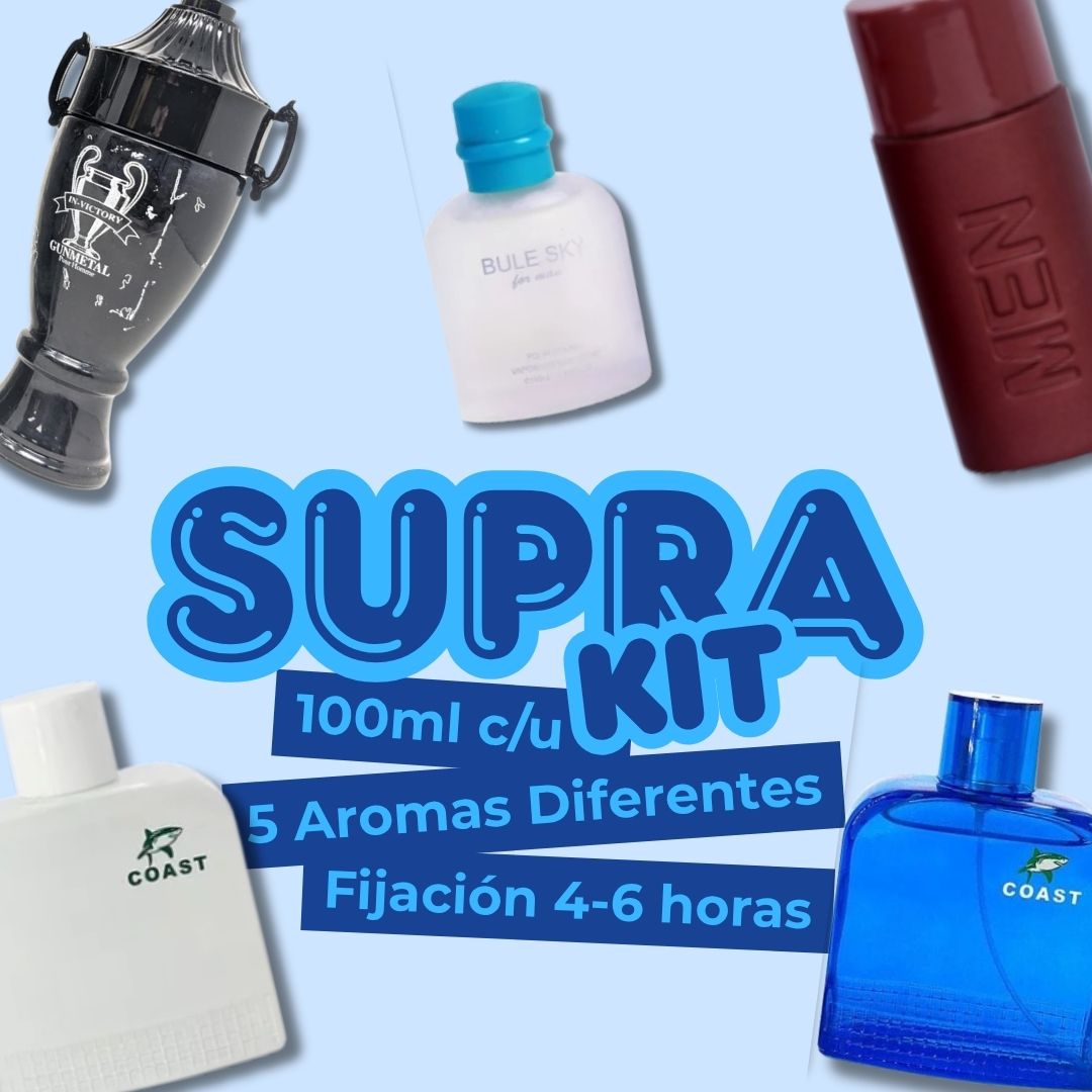 Set SUPRA con 5 Fragancias Caballero EBC y FC