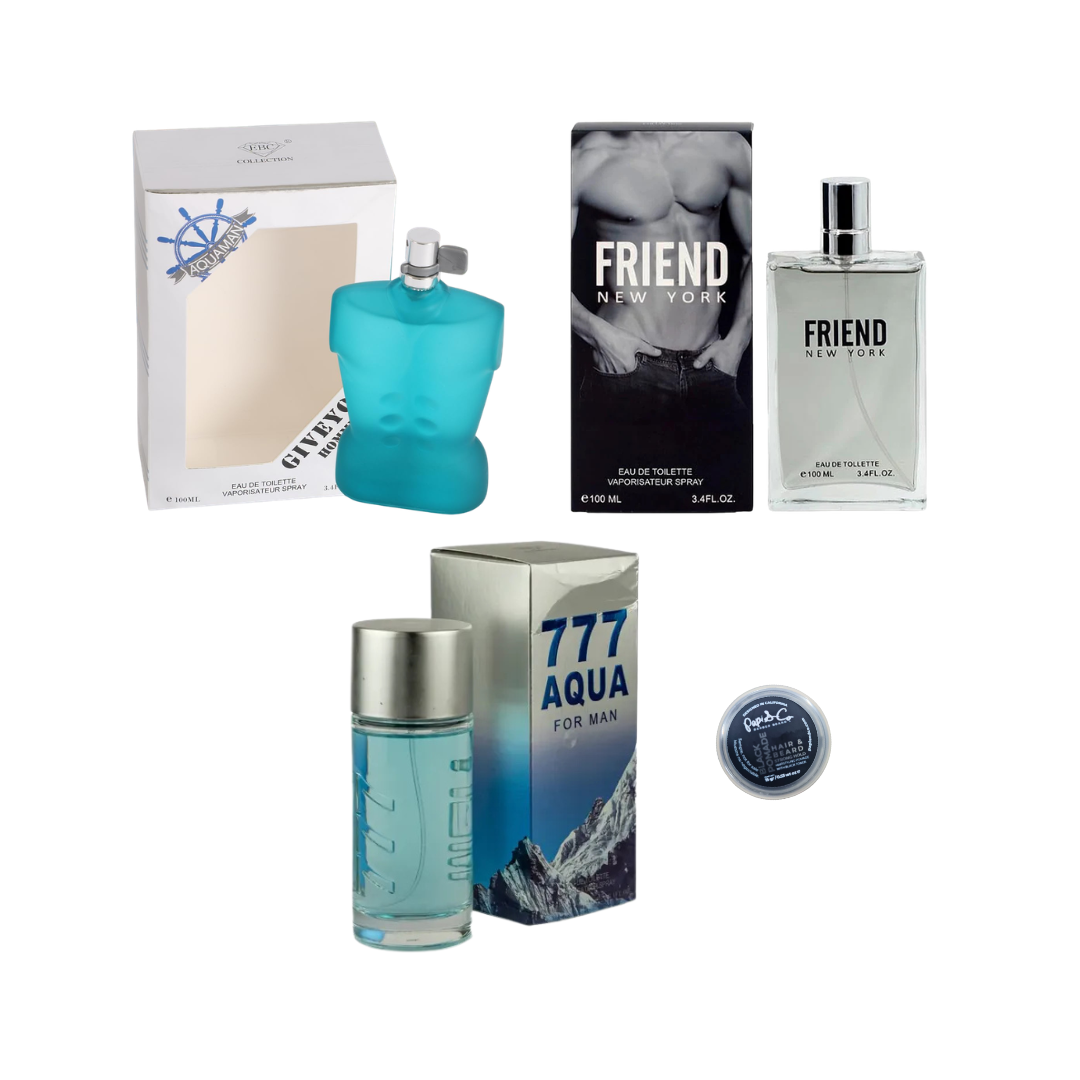 Set De 3 Perfumes Caballero + Regalo