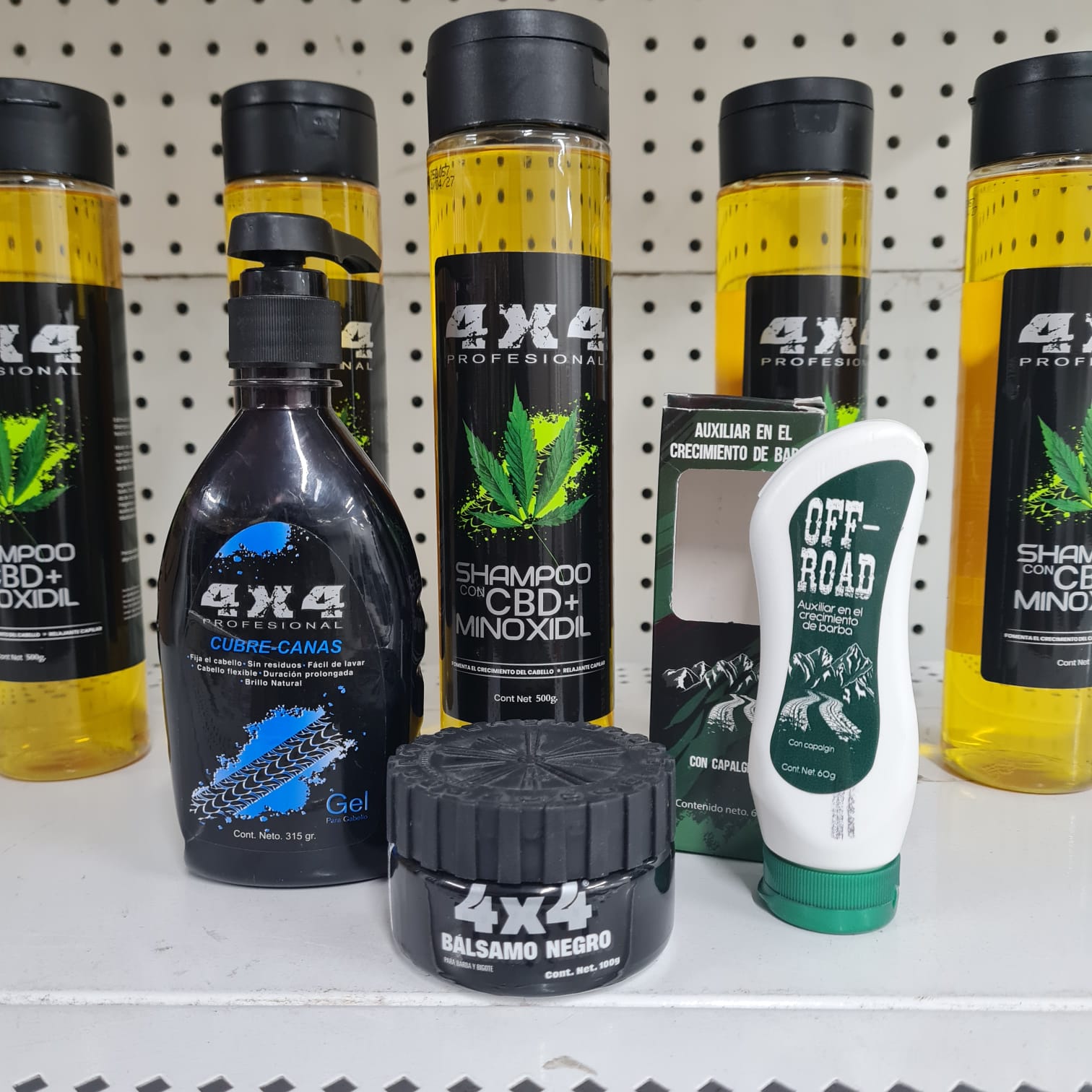 Kit 4x4 Profesional Cabello Y Barba | Anticaspa y Crecimiento