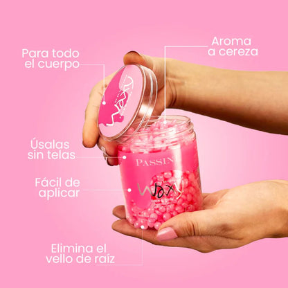 Set Depilación Profesional Passini Y Perlas Microondas 320 G