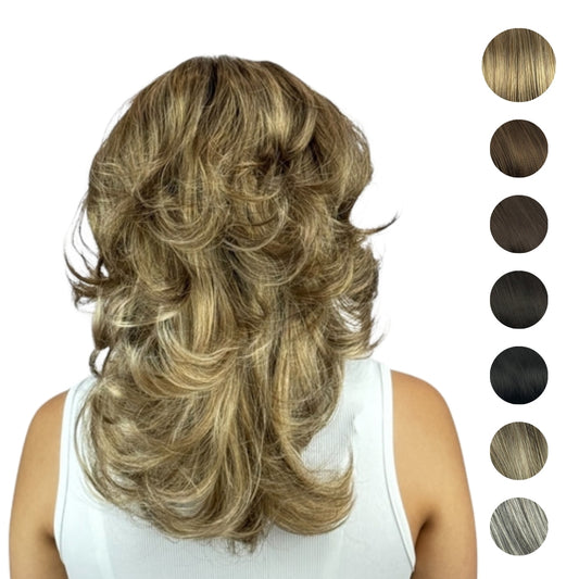 Chongo Postizo Doble Vista Mediano Mist Fashion Balayage Rubio Tono Sandmix