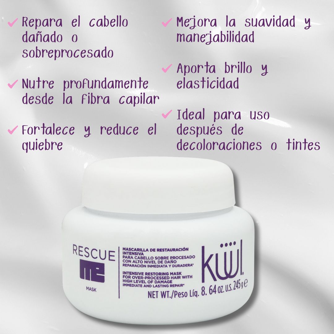 Efecto Cabello Saludable: 12 ampolletas Lino + Deep Treat Me+ Mascarilla Rescue Me