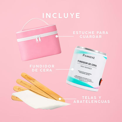 Set Depilación Profesional Passini Y Perlas Microondas 320 G