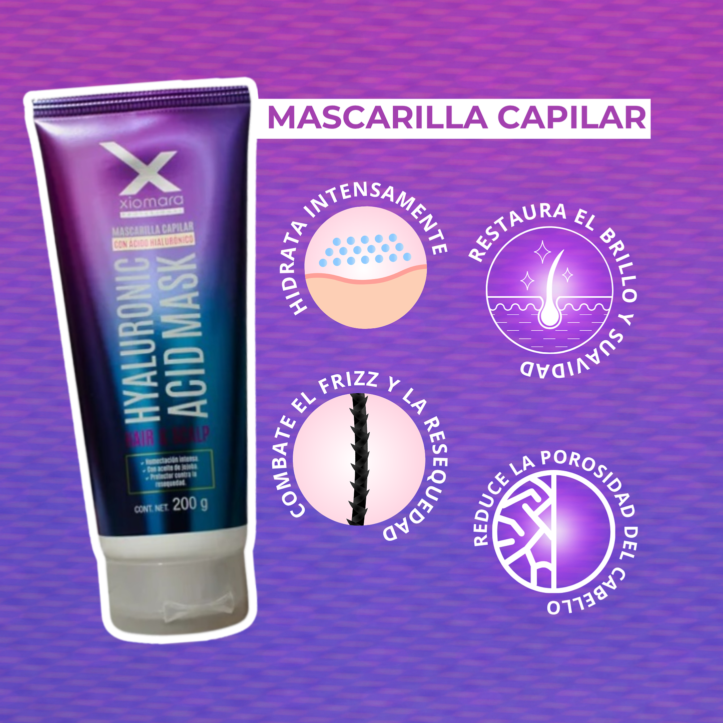 Shot Intensivo Xiomara | Acido Hialurónico para Cabello Seco