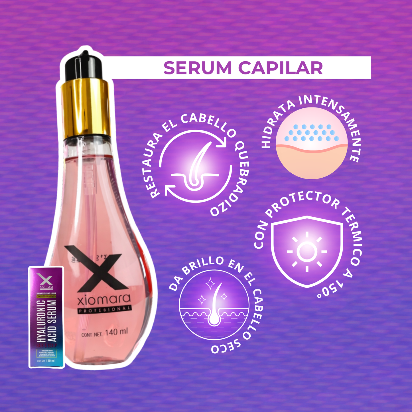 Shot Intensivo Xiomara | Acido Hialurónico para Cabello Seco