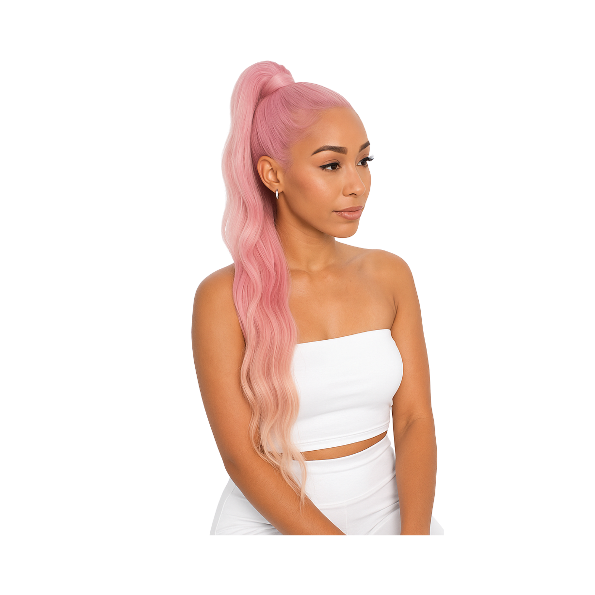 Ponytail Weave Malaysian Wave 18" / Pink Yogurt