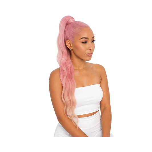 Ponytail Weave Malaysian Wave 18" / Pink Yogurt