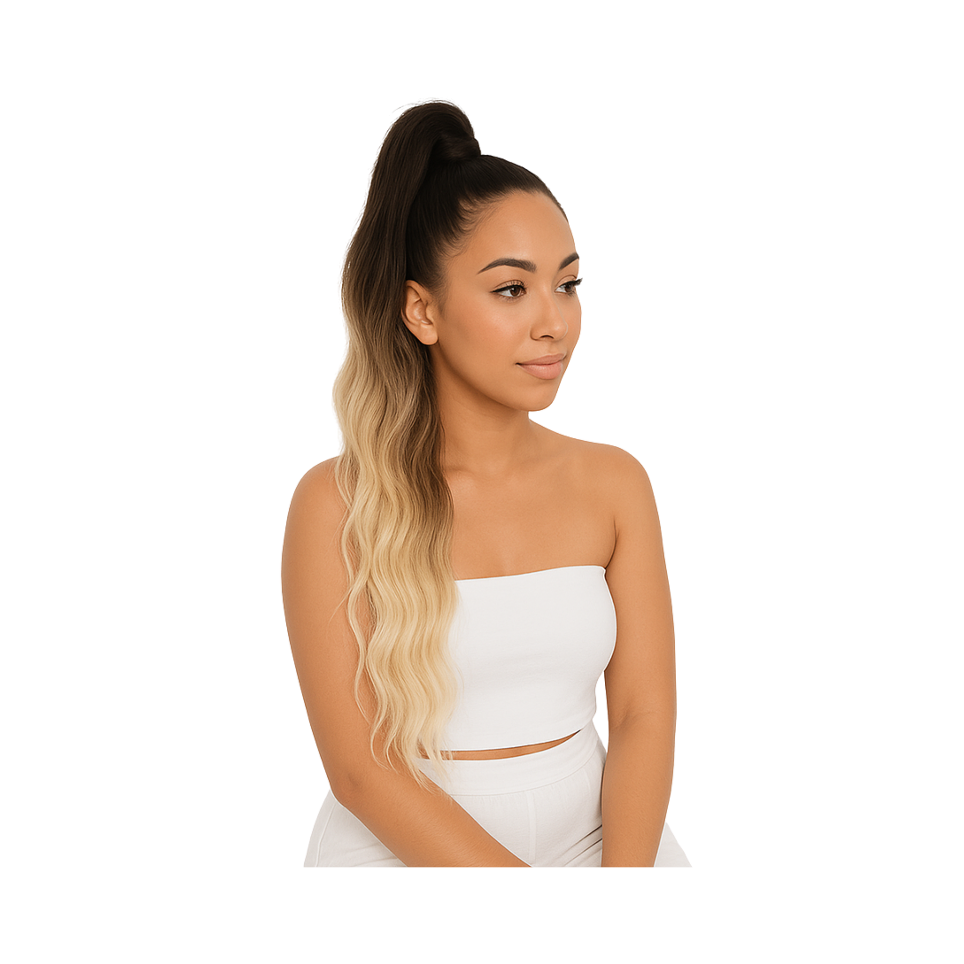 Ponytail Weave Malaysian Wave 18" / Tono T4/613