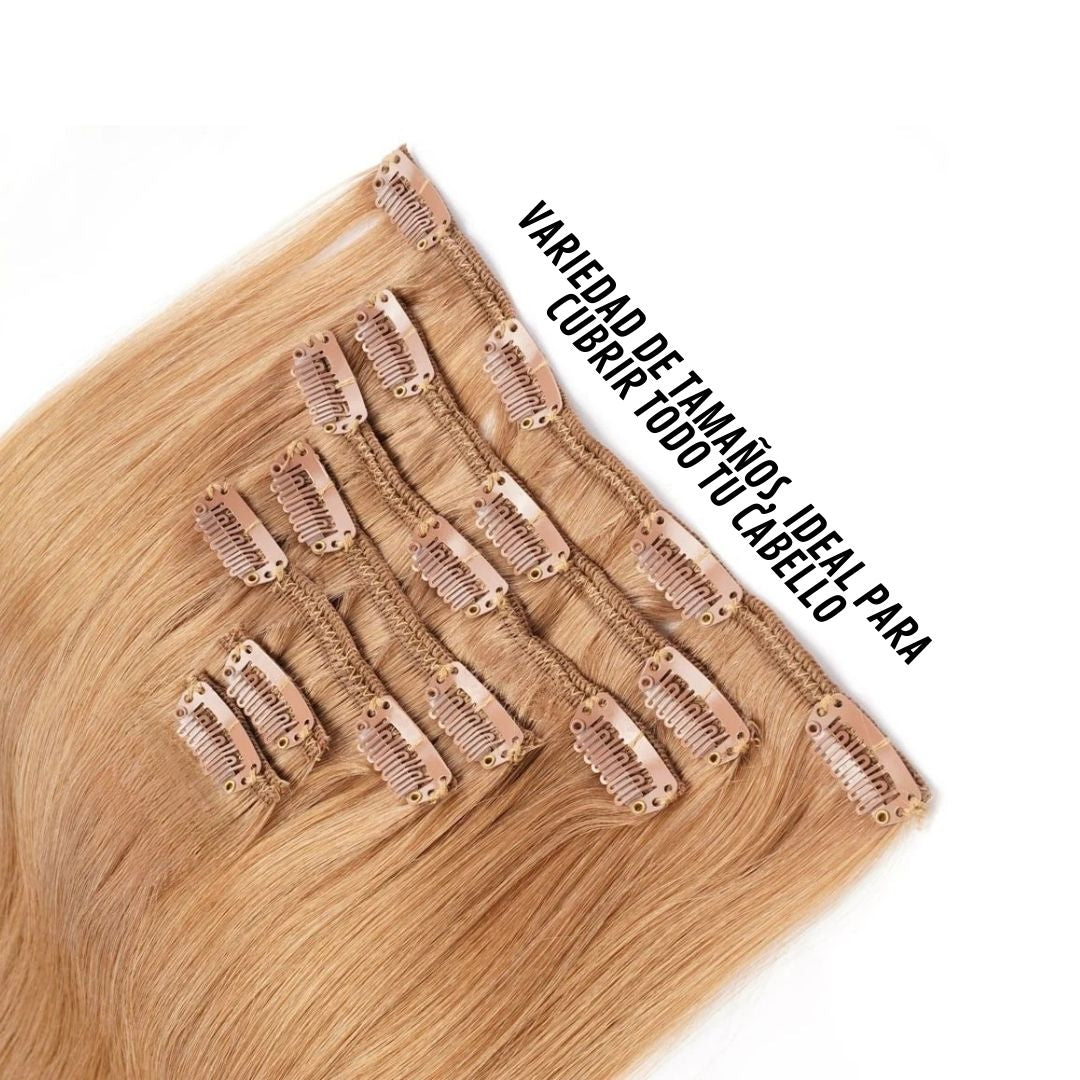 Extension Clip In 7 Cabello 100% Humano Remy 18"