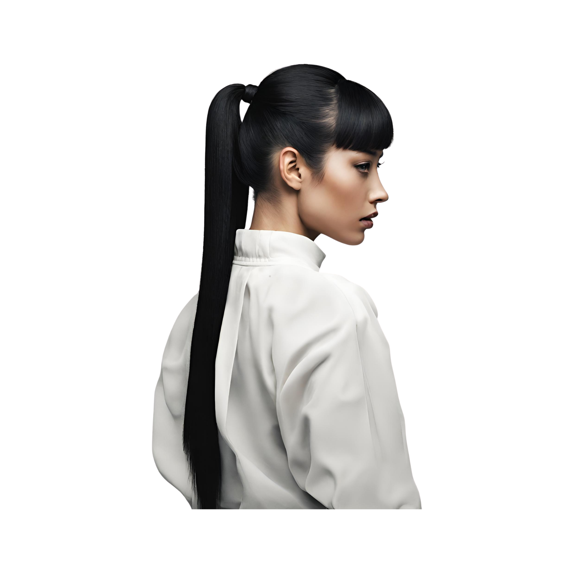 Platino Volume Silky - Ponytail Cabello Liso 22" / Tono 1B