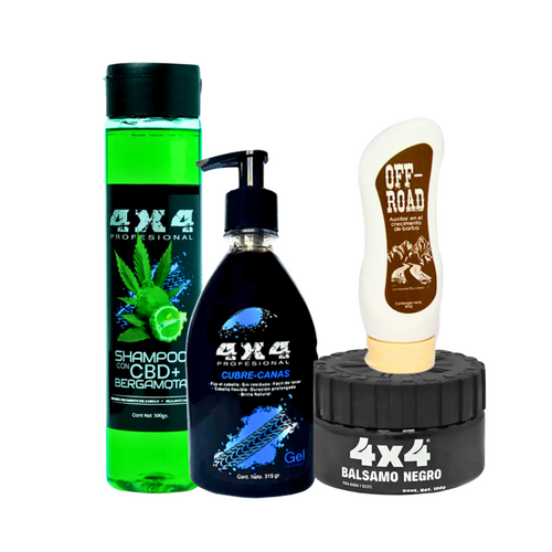 Kit 4x4 Profesional Cabello Y Barba | Crecimiento y Fortalecimiento