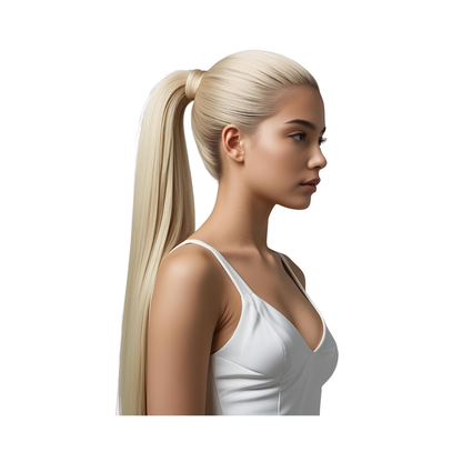Platino Volume Silky - Ponytail Cabello Liso 22" / Tono 613