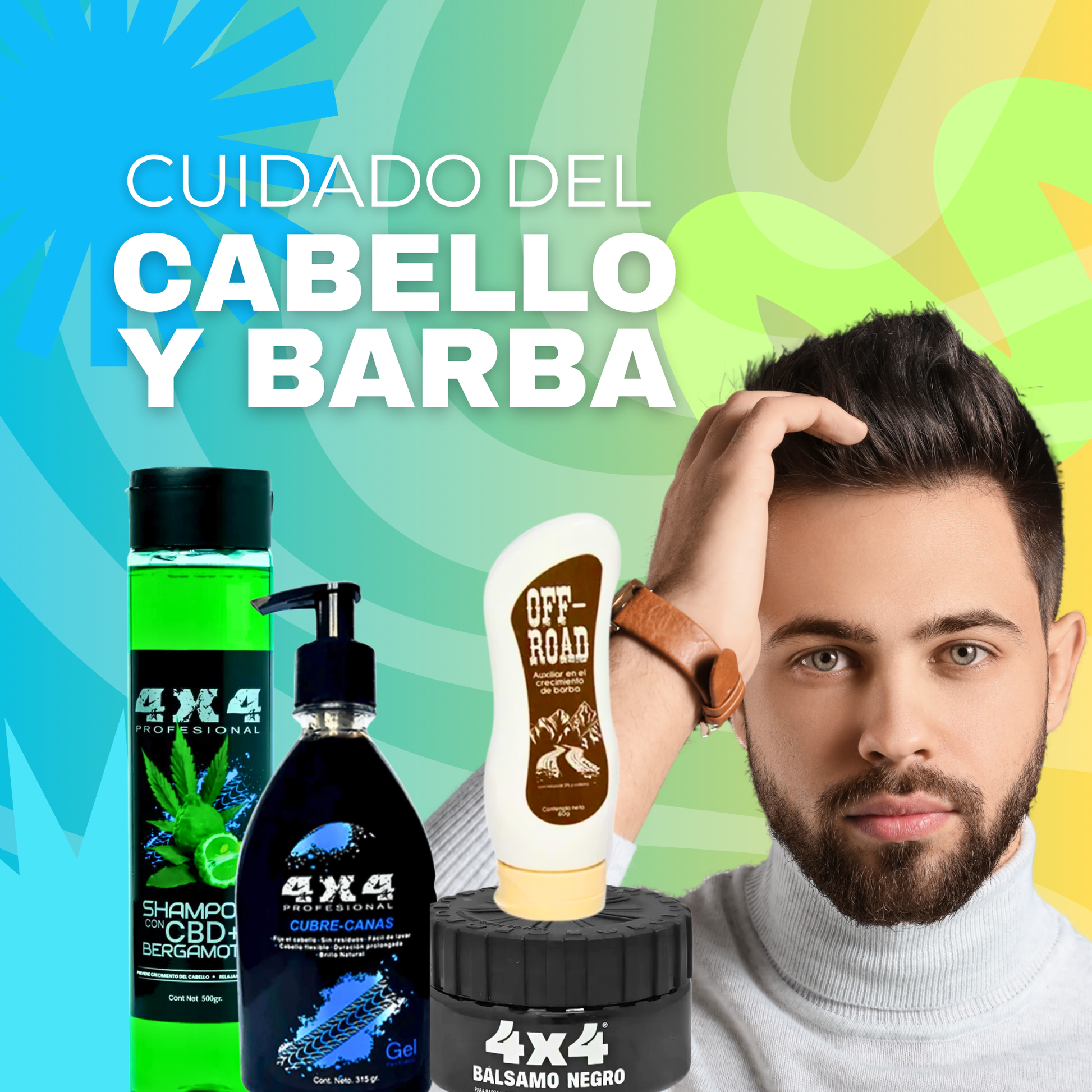 Kit 4x4 Profesional Cabello Y Barba | Crecimiento y Fortalecimiento