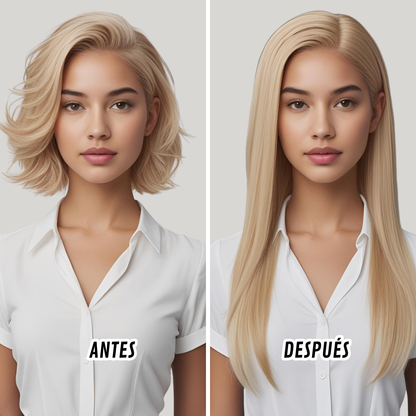 Platino Volume Silky - Ponytail Cabello Liso 22" / Tono 613