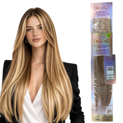 Extension Clip In 7 Cabello 100% Humano Remy 18"