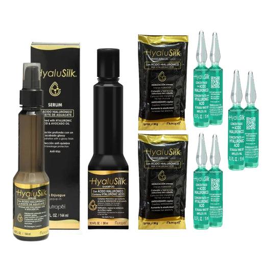 Nutrapel Mega Kit Hyalusilk Ácido Hialurónico Cabello Seco