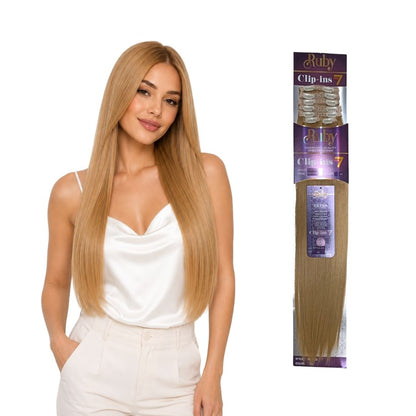 Extensión Ruby 18 In Cabello Fibra Natural Clip In 7