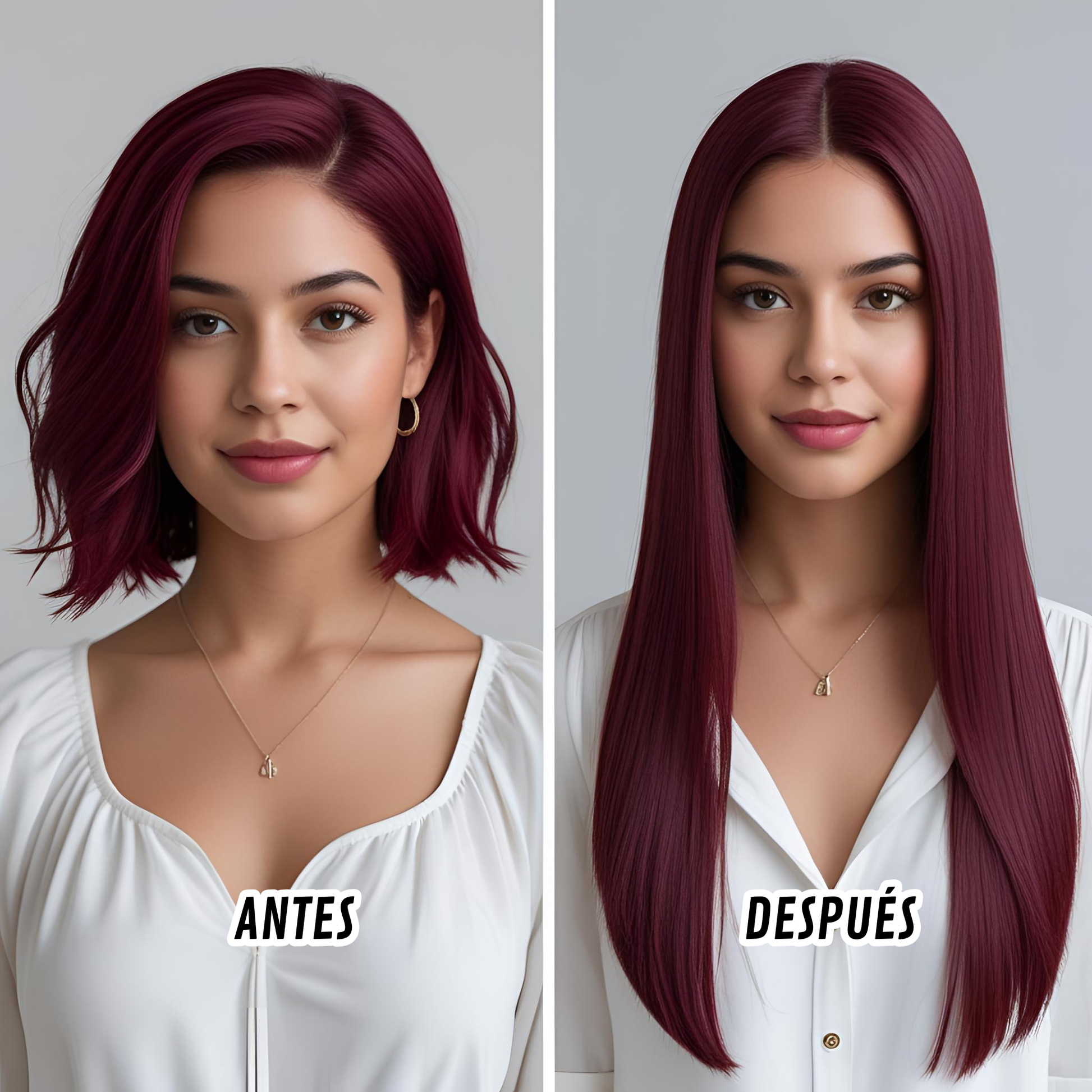 Platino Volume Silky - Ponytail Cabello Liso 22" / Tono Bug