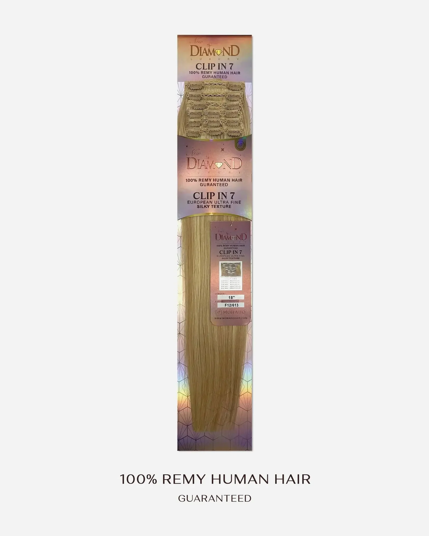 Extension Clip In 7 Cabello 100% Humano Remy 18"