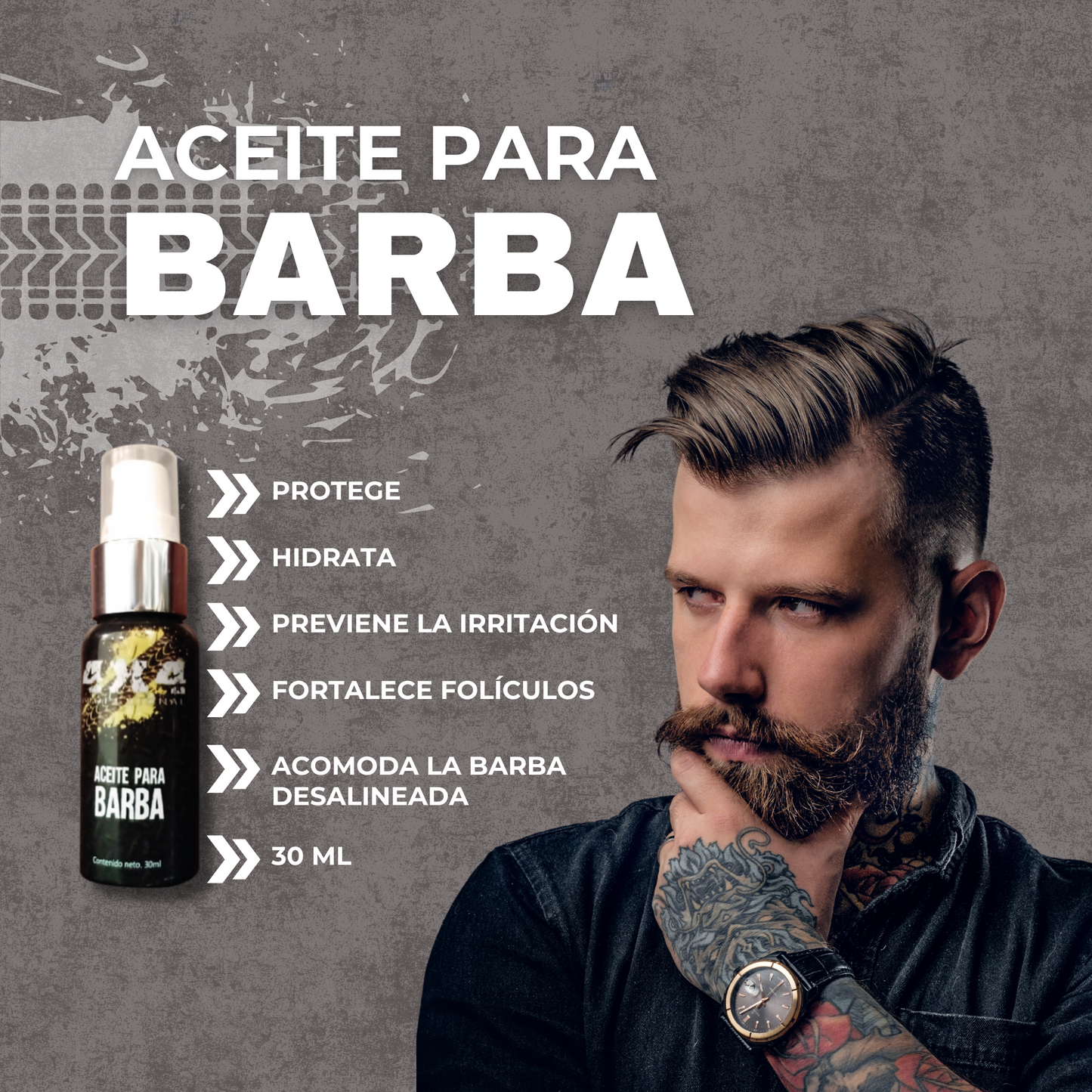 Kit Completo 4X4 para Hombres | Crecimiento Del Cabello, Barba y Afeitado Sin Irritación
