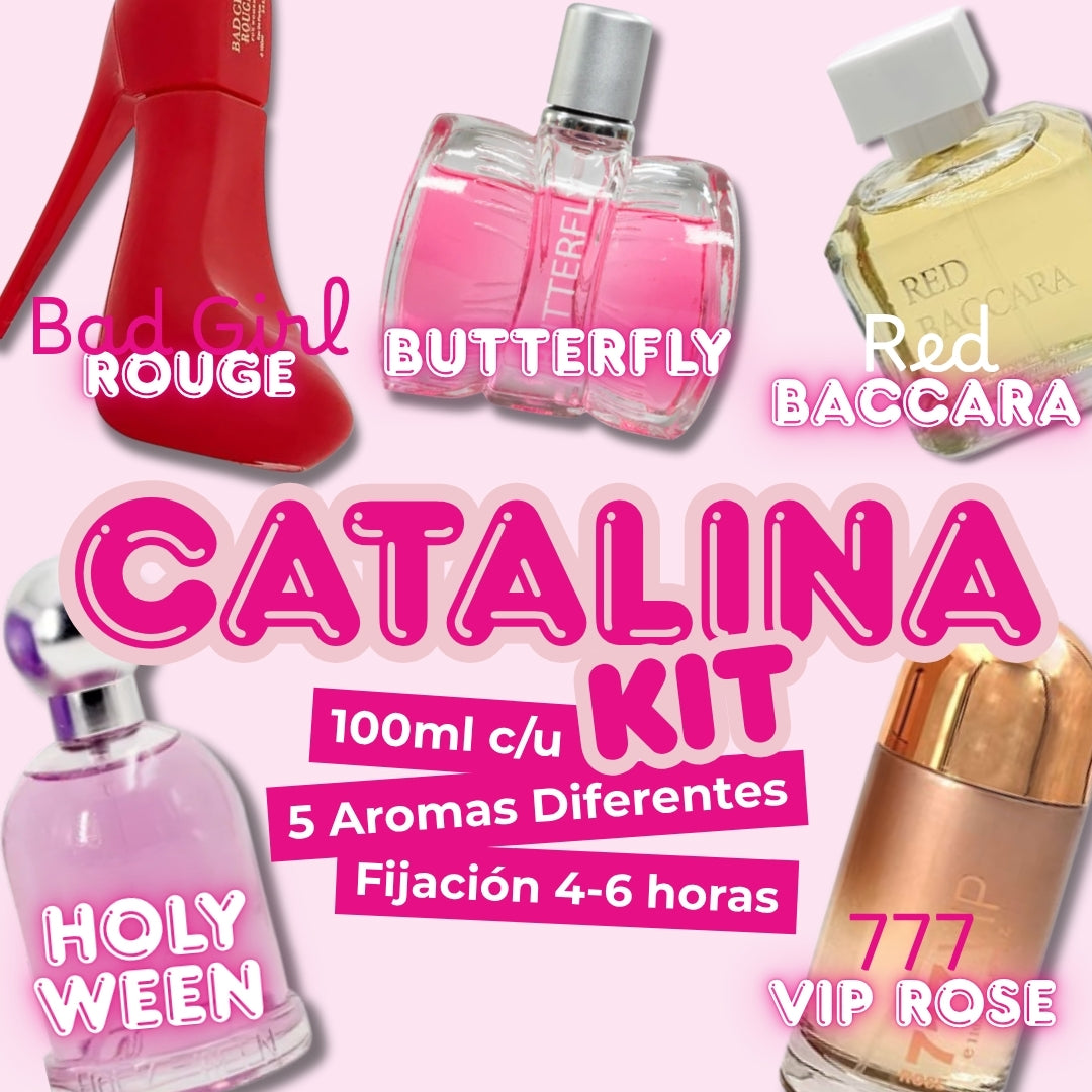 Set Catalina 5 Fragancias Dama EBC y FC
