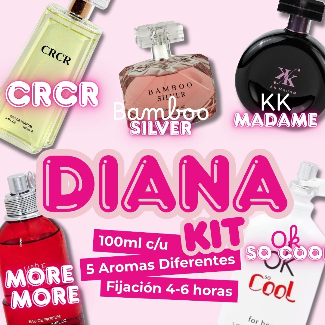 Set Diana 5 Fragancias Dama EBC y FC